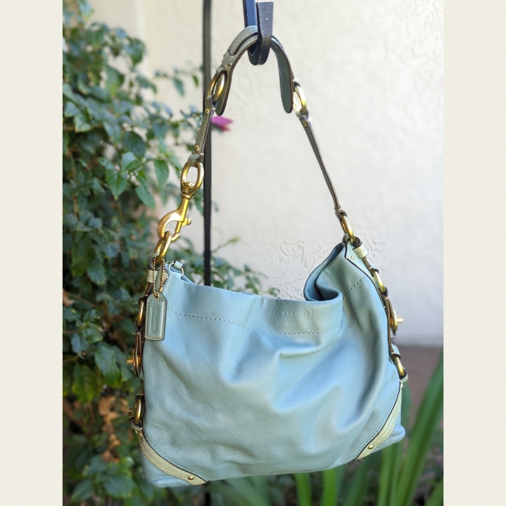 Mint Coach Boho Bag